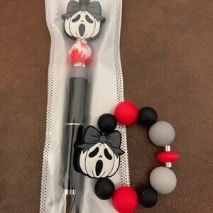 Halloween Scream Tumbler Bracelet and Pen Set